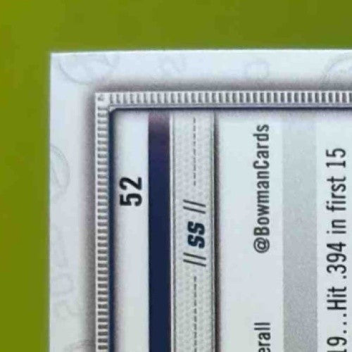 2020 Bowman Bo Bichette #52 RC Toronto Blue Jays - Sports Cards