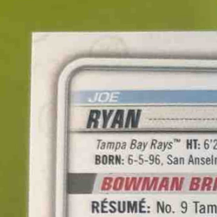 2020 Bowman Draft 1st Edition Joe Ryan Gold 49/50 #BD-31 Tampa Bay Rays - Sports Cards