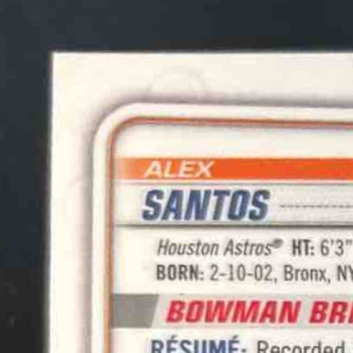 2020 Bowman Draft Alex Santos Chrome Pick Auto #CDA-ASAN Houston Astros - Sports Cards