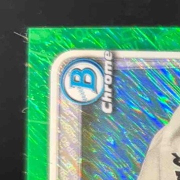 2020 Bowman Lency Delgado Chrome Prospect Auto Green Shimmer Refractor 9/99 - Sports Cards