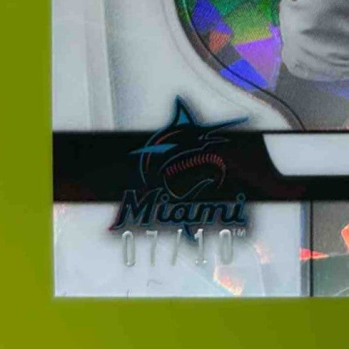 2020 Bowman Sterling Jazz Chisholm Black Atomic 7/10 #BPR-11 Miami Marlins - Sports Cards