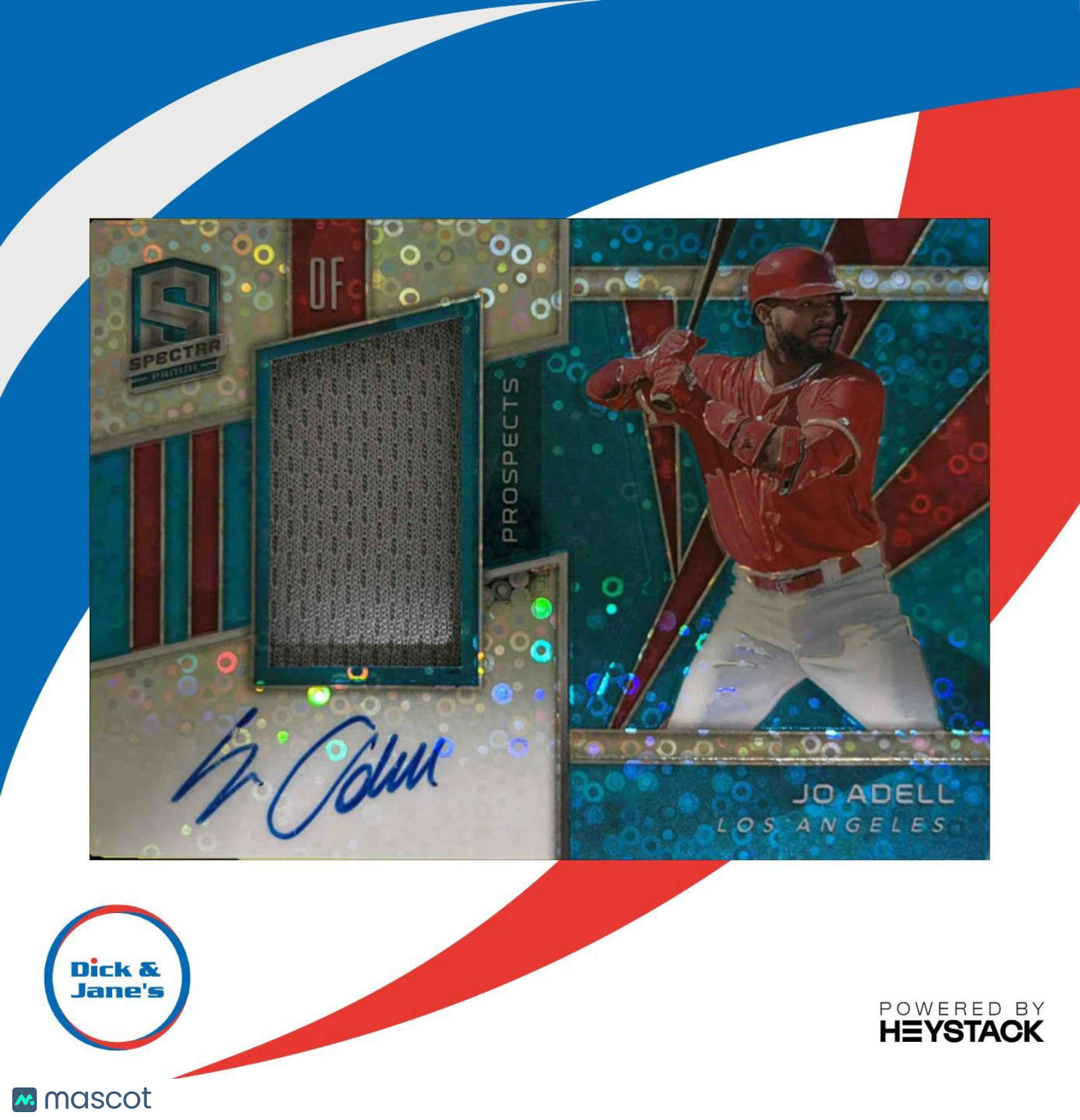 2020 Chronicles Jo Adell Spectra Prospect Jersey Auto Neon Blue /99 LA Angels - Sports Cards