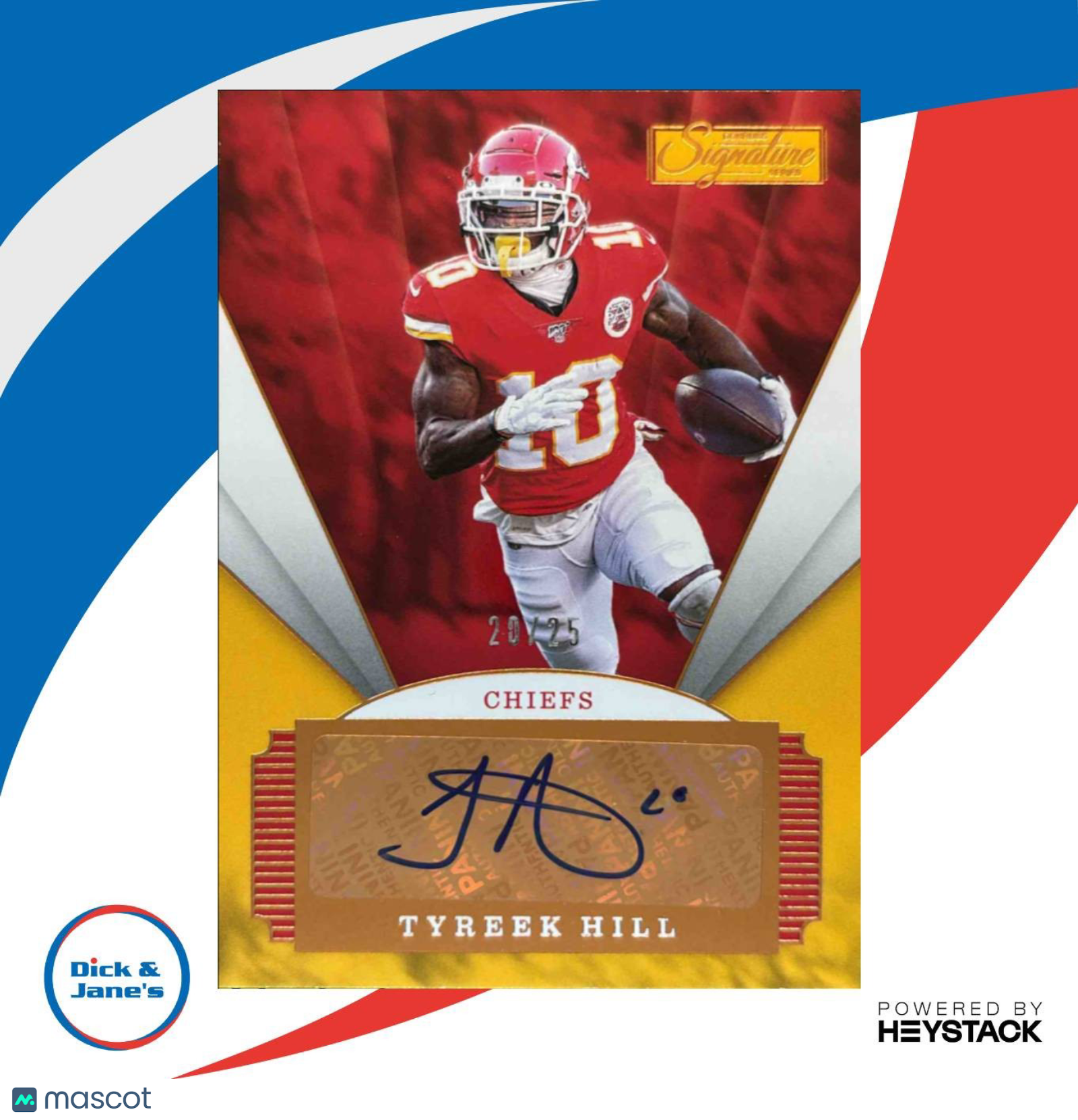 2020 Chronicles Tyreek Hill Signature Series Bronze /25 Auto Kansas City Chiefs - Sports Cards