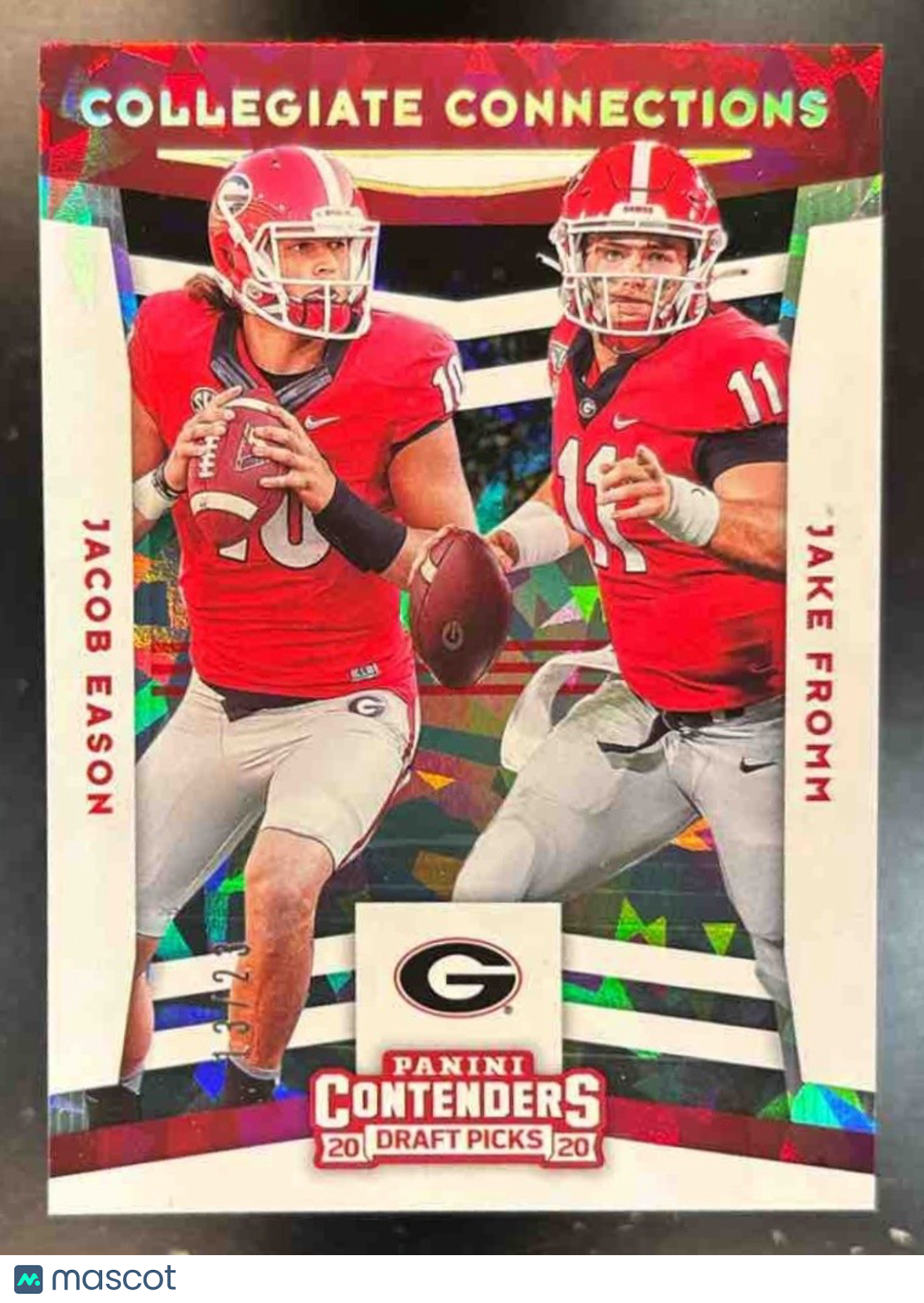 2020 Contenders Draft Picks Jacob Eason Jake Fromm Collegiate Connections /23 - Sports Cards