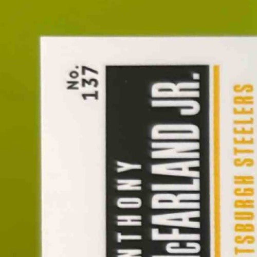 2020 Contenders Optic Anthony McFarland Jr. Purple Pulsar /21 #137 Auto Steelers - Sports Cards