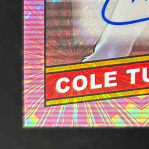 2020 Donruss Cole Tucker Retro 1986 Signatures Pink Fireworks /199 Pirates - Sports Cards