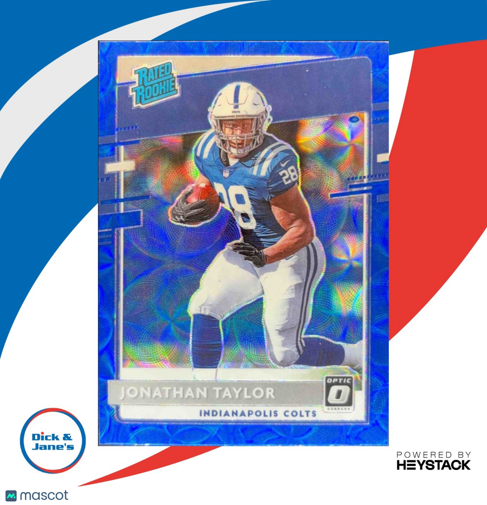 2020 Donruss Optic Jonathan Taylor Blue Scope Prizm #167 RC Indianapolis Colts - Sports Cards