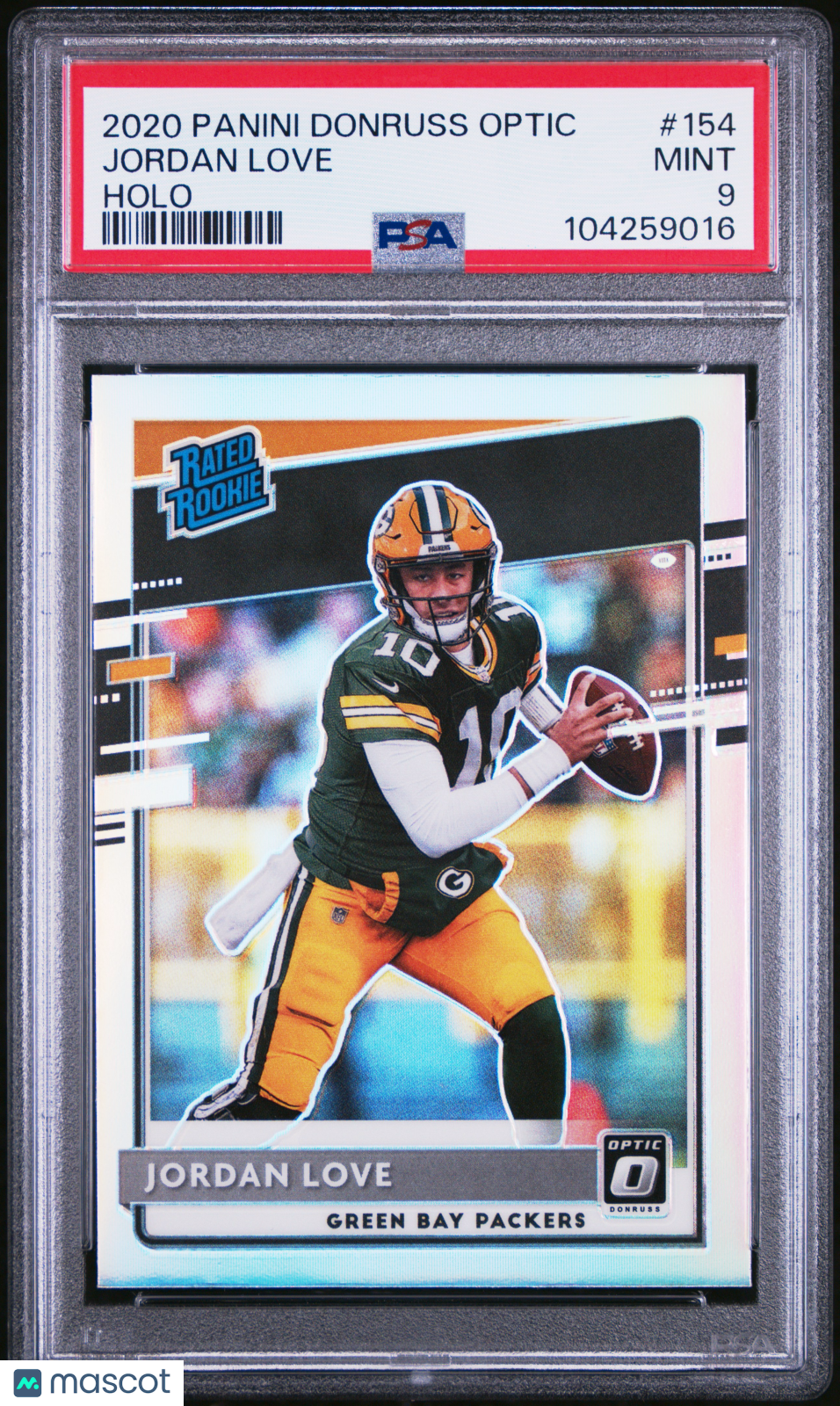 2020 Donruss Optic Jordan Love Holo Rookie #154 PSA 9 Green Bay Packers - Graded Sports Cards