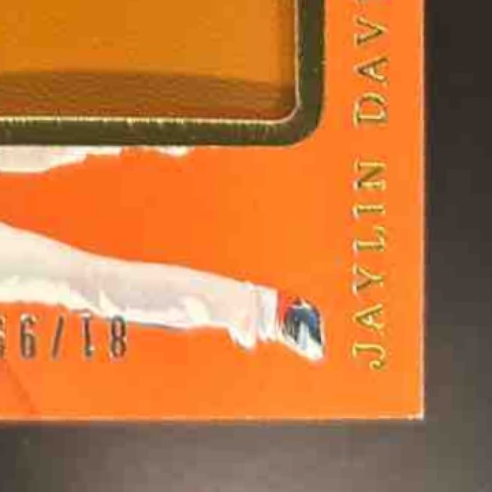 2020 Immaculate Collection Jaylin Davis Debut Moments /99 MEM Auto RC Giants - Sports Cards