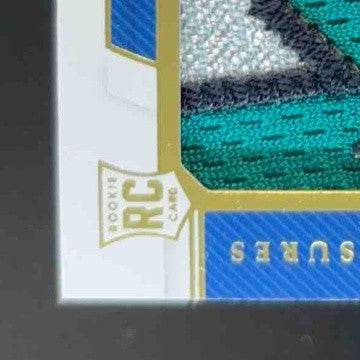 2020 National Treasures Kyle Lewis Rookie Material Signature Gold 48/49 Mariners - Sports Cards