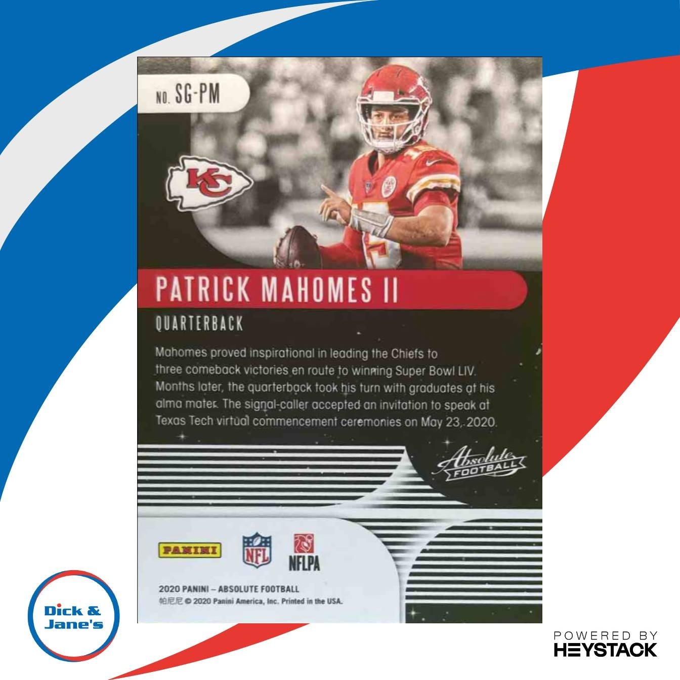 2020 Panini Absolute Patrick Mahomes II Star Gazing #SG-PM Kansas City Chiefs - Sports Cards