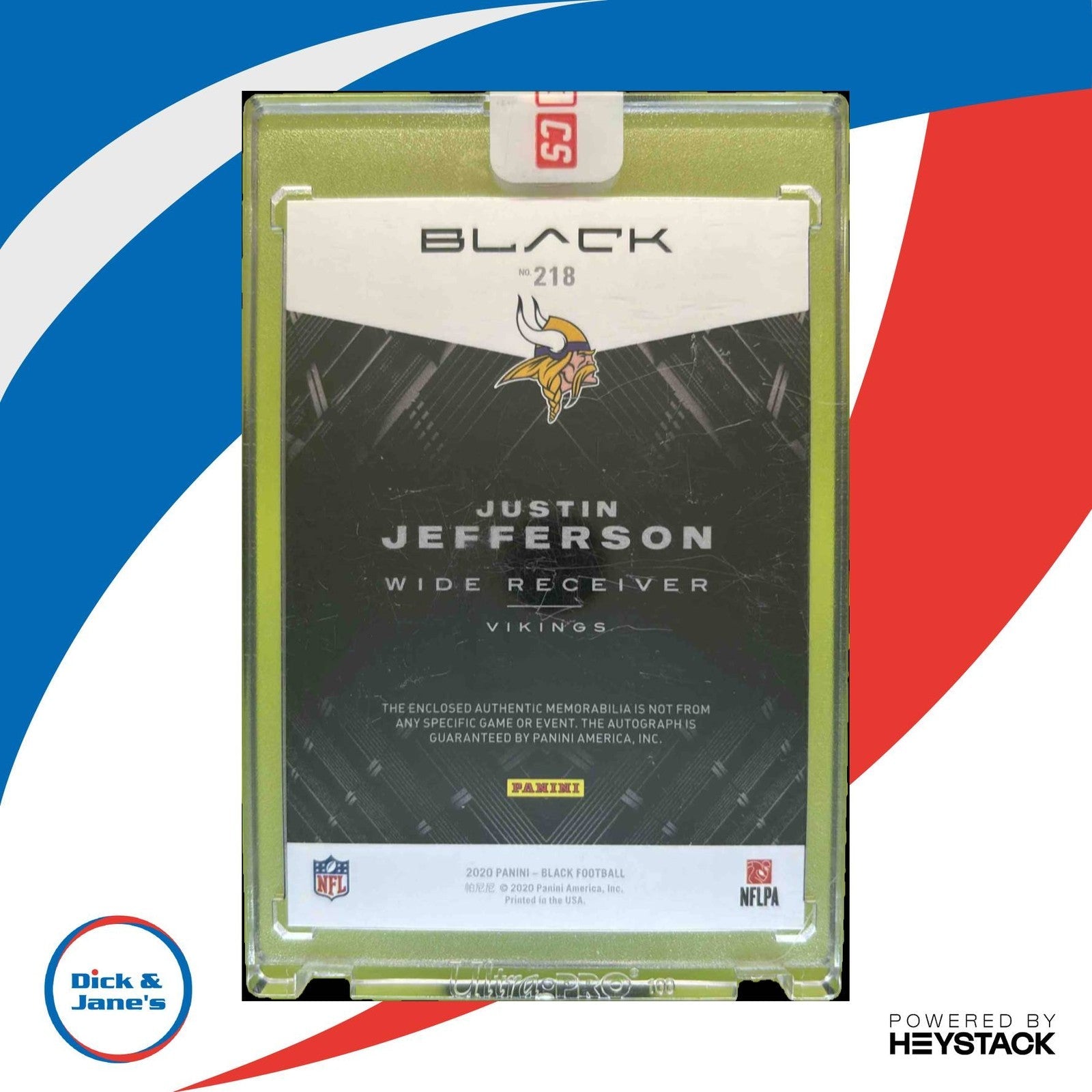 2020 Panini Black Justin Jefferson Sizeable Signatures Rookie Jersey 10/99 Auto - Sports Cards