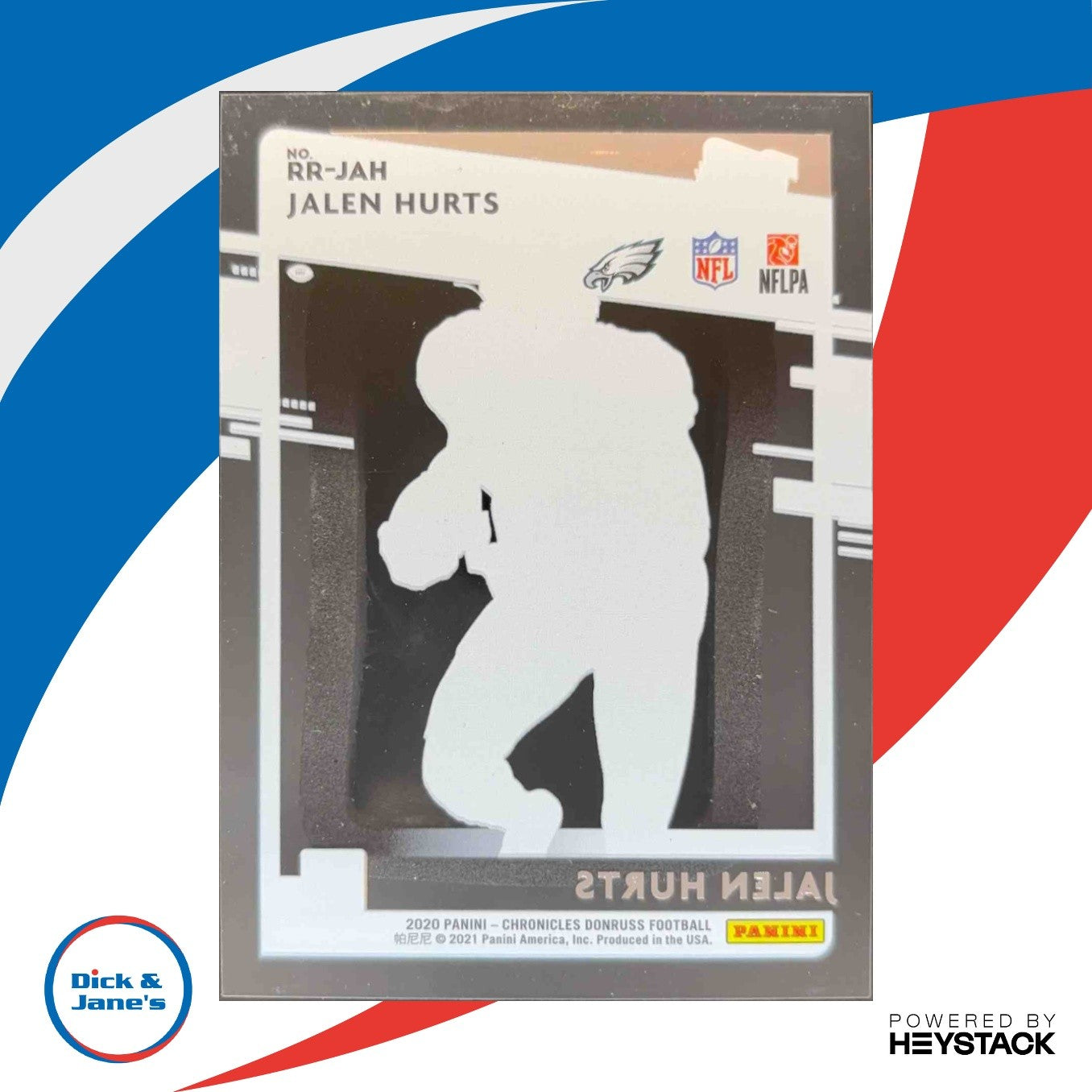 2020 Panini Chronicles Jalen Hurts Clearly Donruss Rated Rookie RC Eagles - Sports Cards