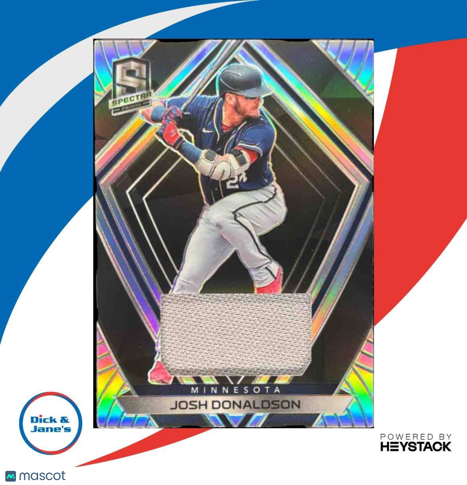 2020 Panini Chronicles Josh Donaldson Spectra Swatches #54 MEM Minnesota Twins - Sports Cards