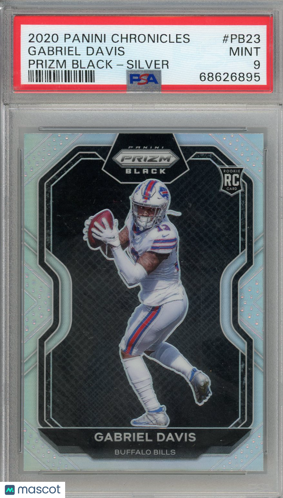 2020 Panini Chronicles Prizm Black Gabriel Davis Silver Rookie PSA 9 Bills - Graded Sports Cards