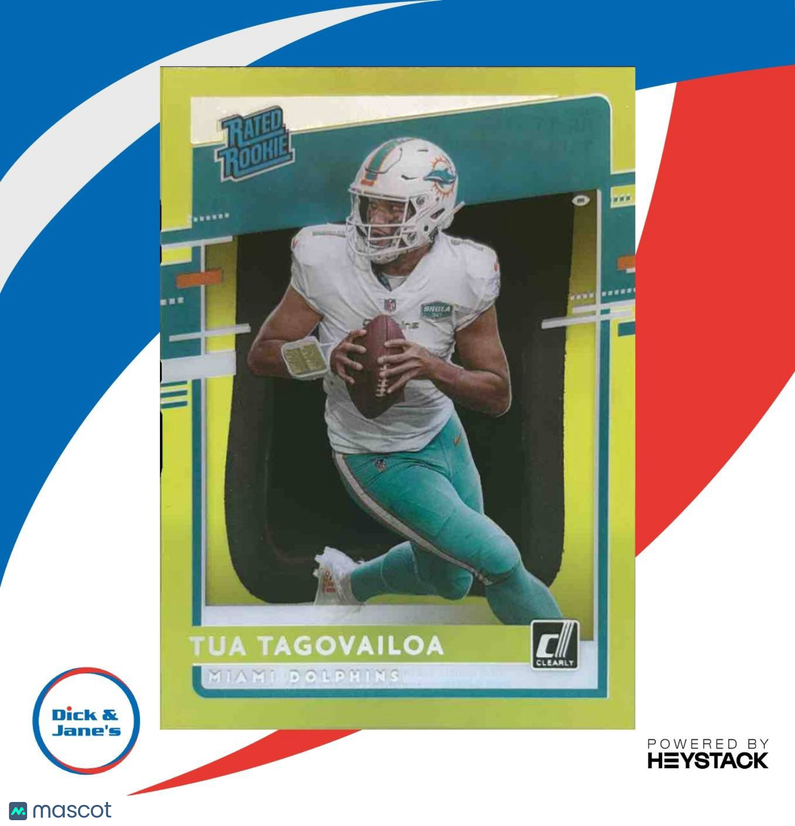 2020 Panini Chronicles Tua Tagovailoa Clearly Donruss #RR-TT RC Miami Dolphins - Sports Cards