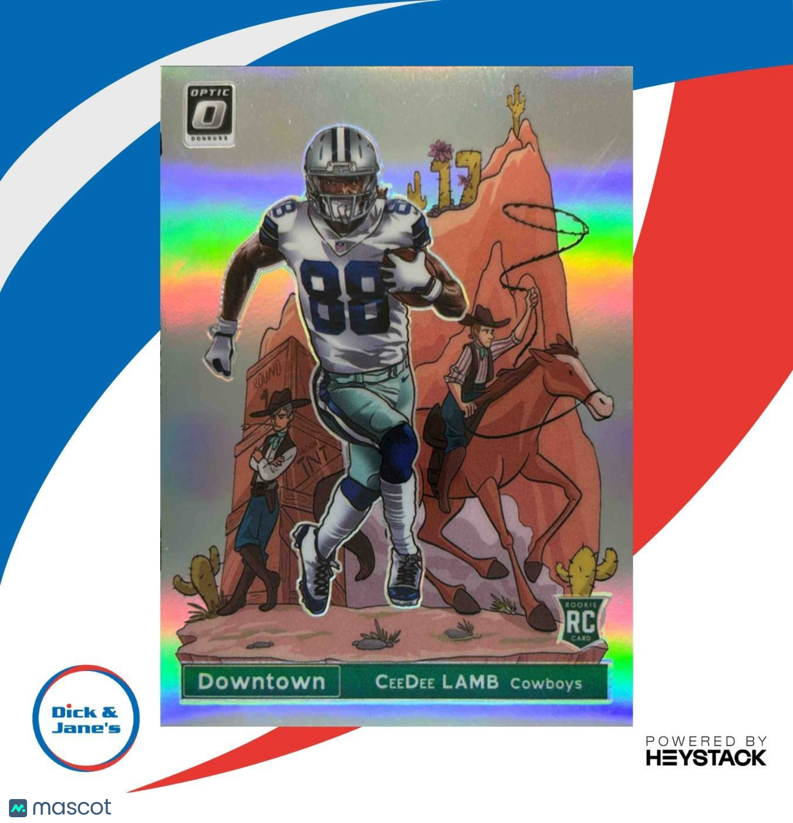 2020 Panini Donruss Optic CeeDee Lamb Downtown SSP #DT-36 RC Dallas Cowboys - Sports Cards