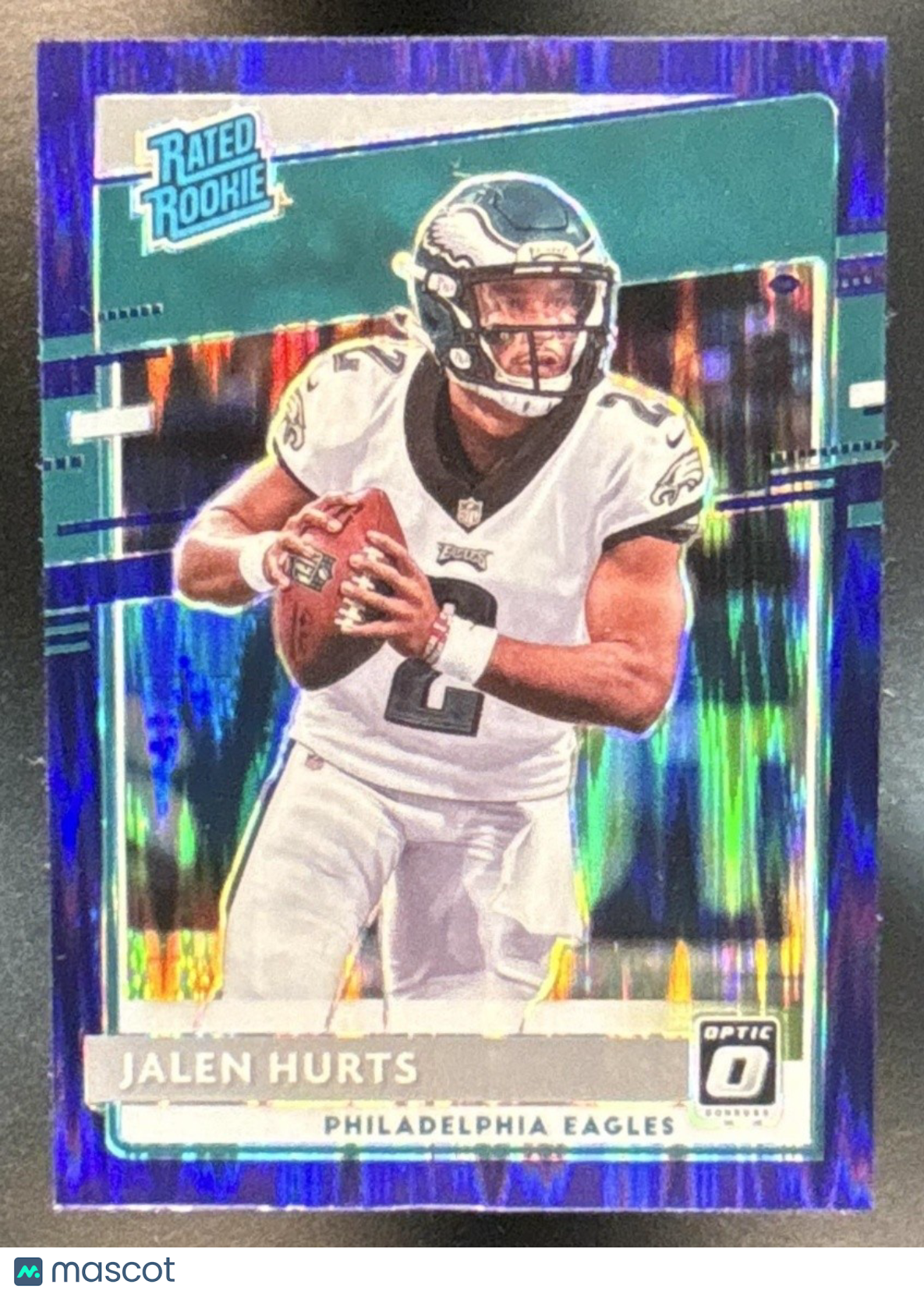2020 Panini Donruss Optic Jalen Hurts Purple Shock #164 RC Philadelphia Eagles - Sports Cards
