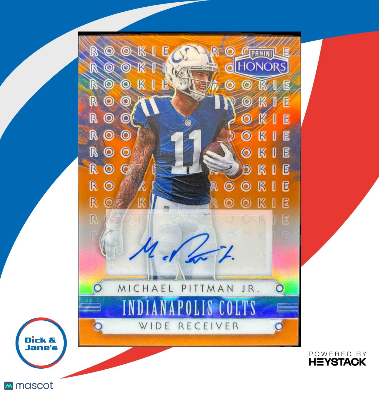 2020 Panini Honors Michael Pittman Jr Rookies Signatures Orange 3/5 Auto Colts - Sports Cards