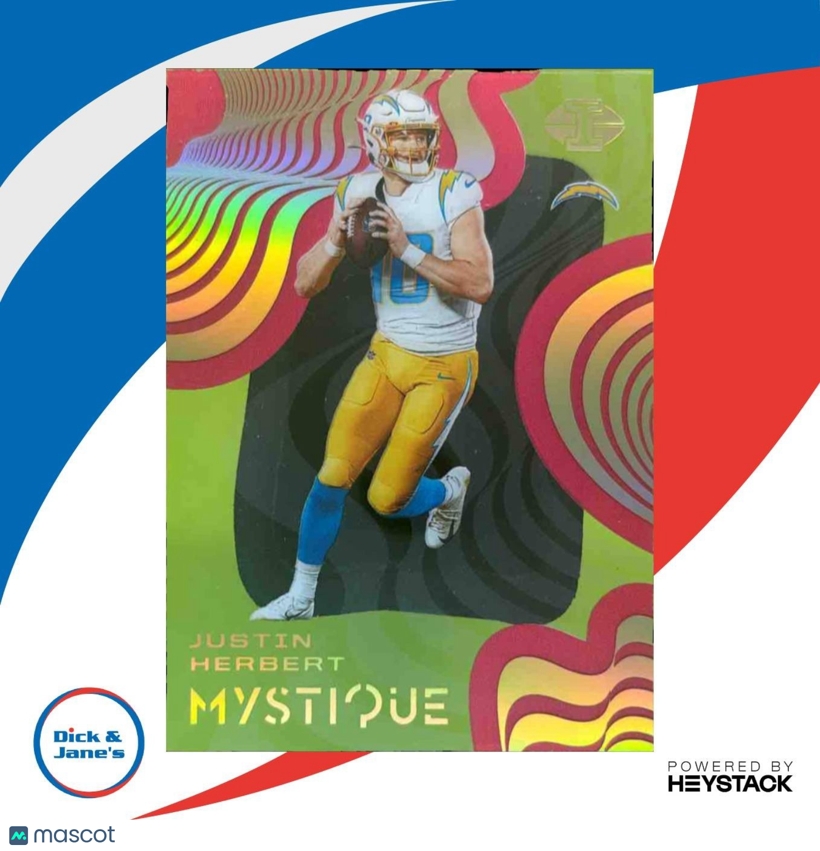 2020 Panini Illusions Justin Herbert Mystique Pink 327/399 RC Chargers - Sports Cards