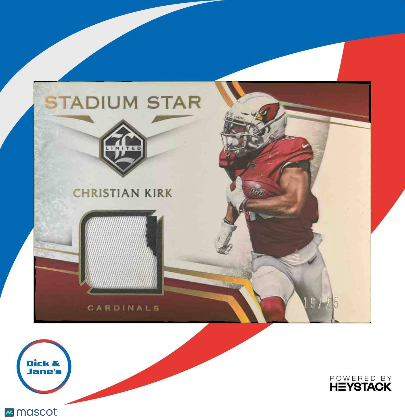 2020 Panini Limited Christian Kirk Limitless Material Gold /25 Arizona Cardinals - Sports Cards