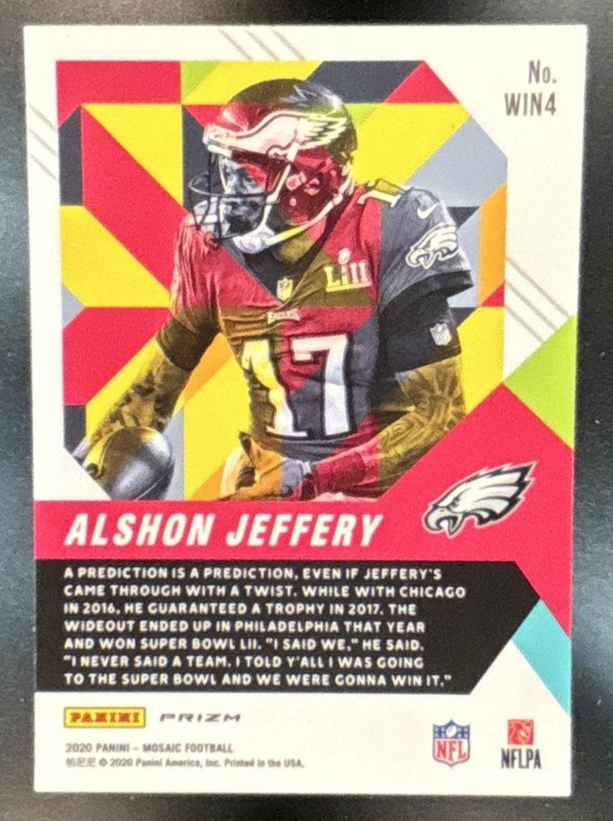 2020 Panini Mosaic Alshon Jeffery In It To Win #WIN4 Philadelphia Eagles - Sports Cards