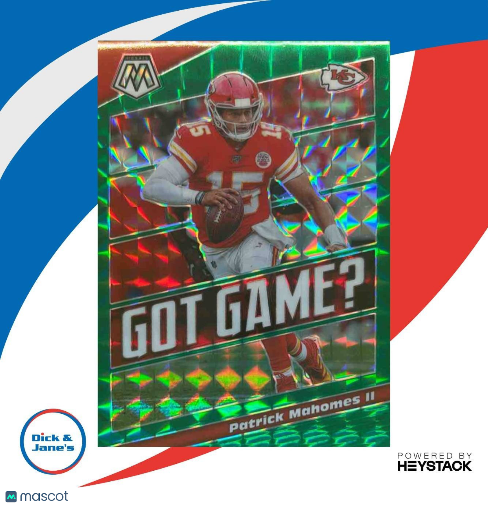 2020 Panini Mosaic Patrick Mahomes II Got Game? Prizm Green #GG16 Chiefs - Sports Cards