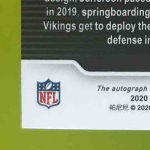 2020 Panini Obsidian Justin Jefferson Rookie Autos /150 #109 RC Vikings - Sports Cards