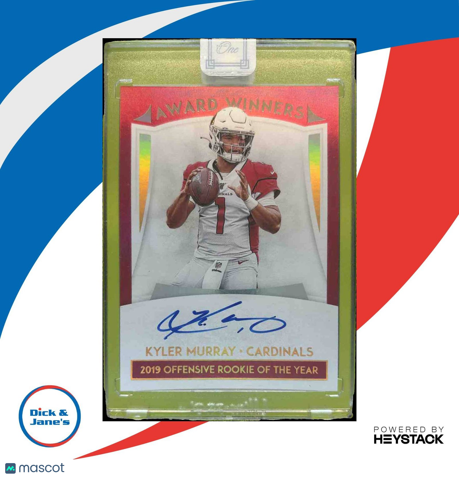 2020 Panini One Kyler Murray Award Winners #AW-KM Auto Arizona Cardinals - Sports Cards
