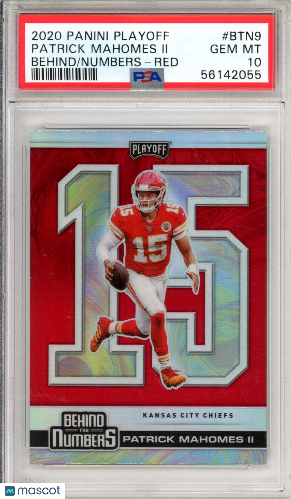 2020 Panini Playoff Behind The Numbers Patrick Mahomes II Red PSA 10 GEM MINT Graded Sports Cards