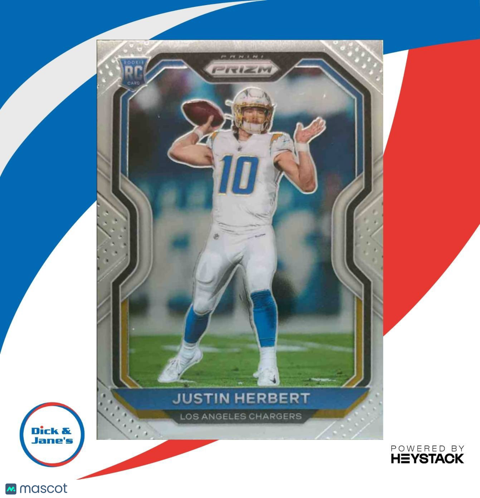 2020 Panini Prizm Justin Herbert #325 RC Chargers - Sports Cards