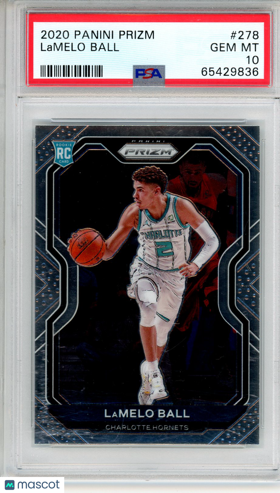 2020 Panini Prizm Lamelo Ball Rookie #278 PSA 10 GEM MINT Charlotte Hornets - Graded Sports Cards