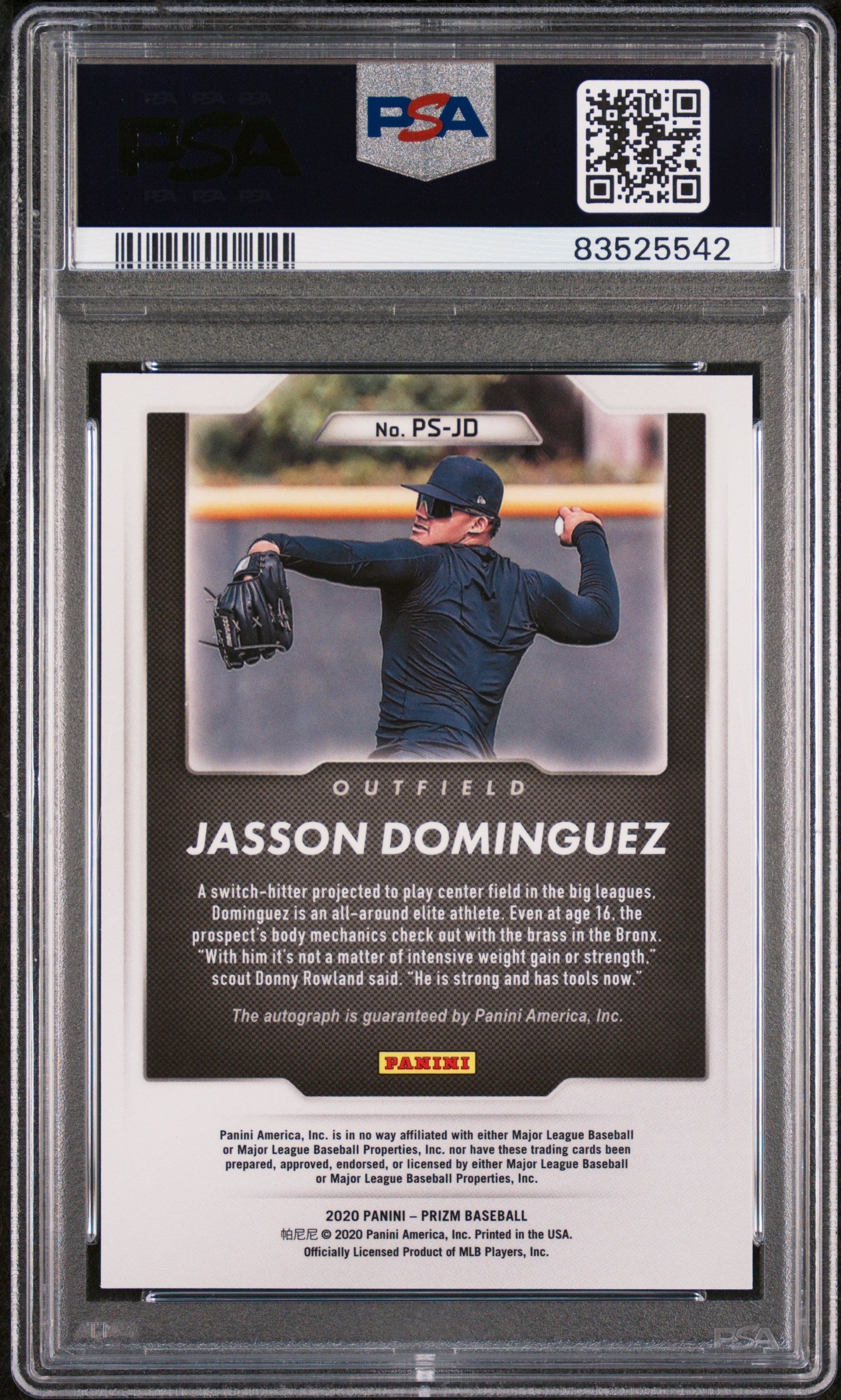 2020 Panini Prizm Prospect Signatures Jasson Dominguez Prospect Signature PSA 10 - Graded Sports Cards