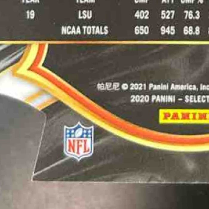 2020 Panini Select Joe Burrow Purple Prizm Die Cut #46 RC Cincinnati Bengals - Sports Cards