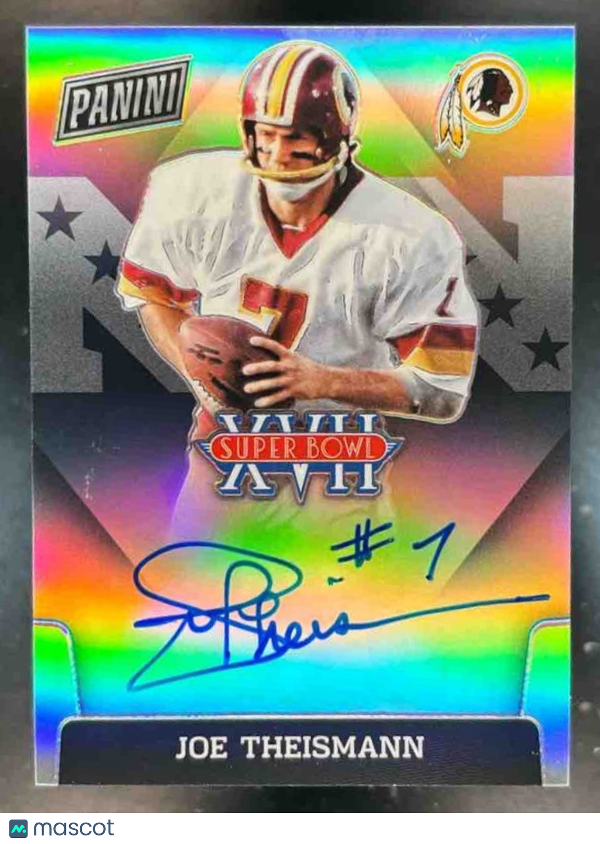 2020 Panini SuperBowl XVII Auto Joe Theismann Washington Redskins - Sports Cards