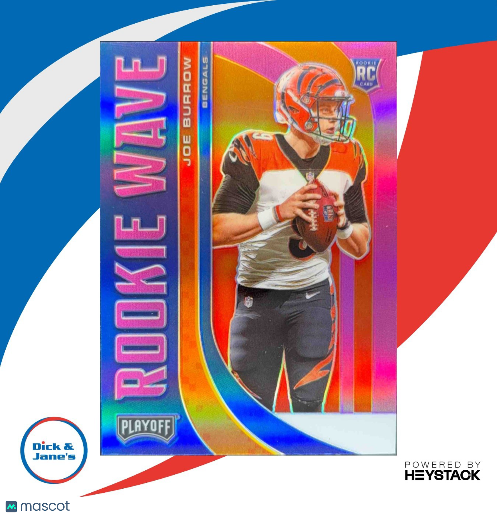 2020 Playoff Rookie Wave #1 Joe Burrow RC Cincinnati Bengals - Sports Cards