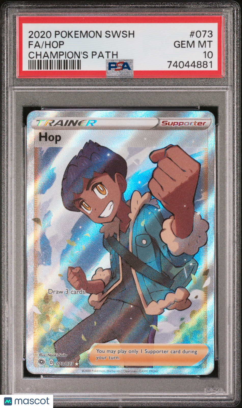 2020 Pokemon Sword & Shield Champion’s Path Hop #073 Champion’s Path PSA 10 - Graded TCG/CCG