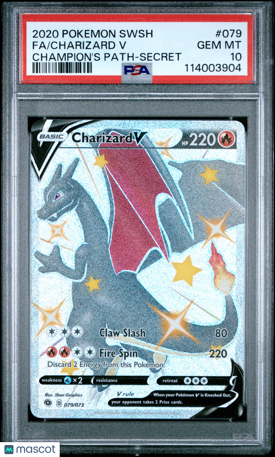 2020 Pokemon SWSH Champion’s Path Charizard V #079 Secret FA PSA 10 GEM MINT - Graded TCG/CCG