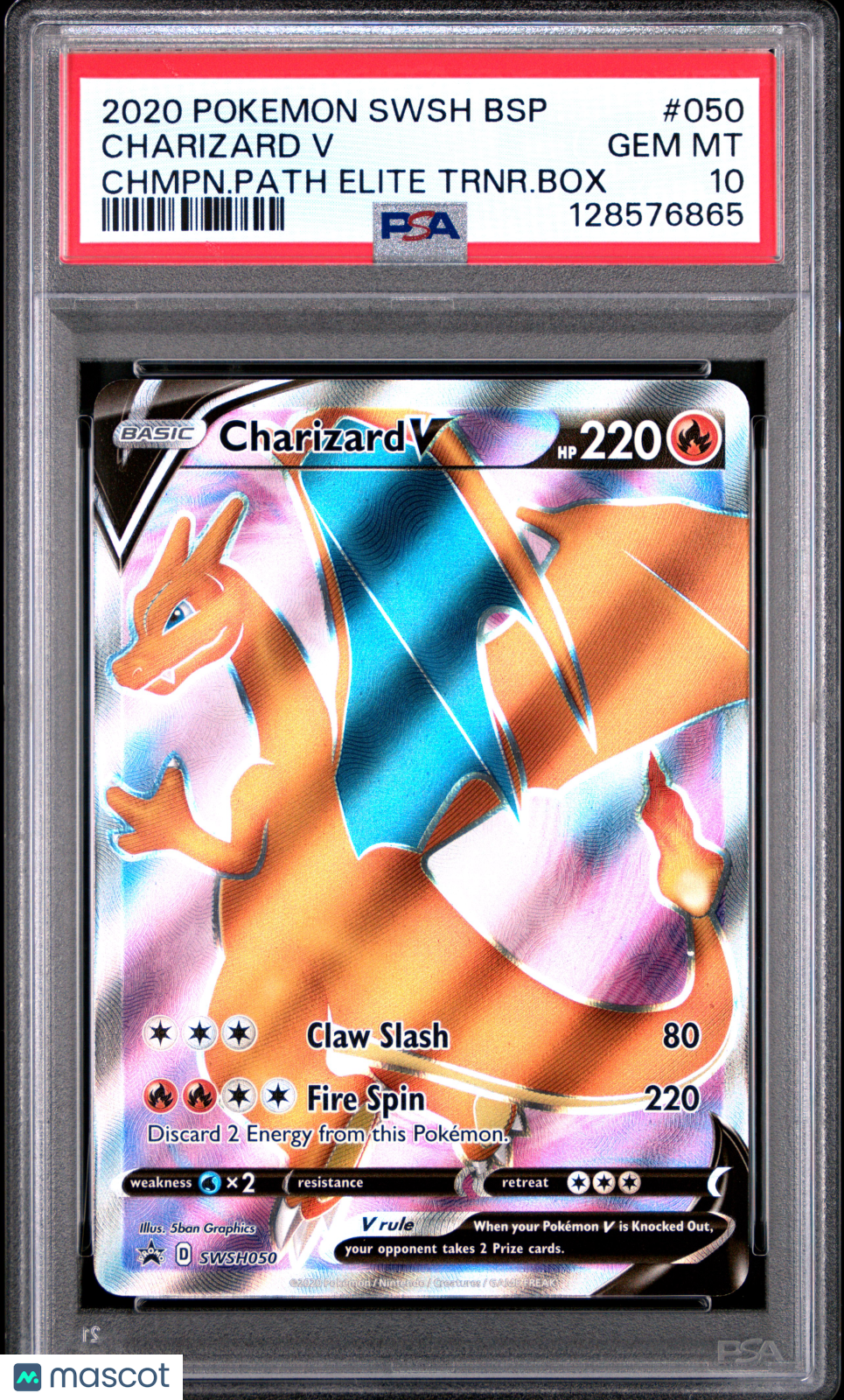 2020 Pokemon SWSH Promo Charizard V #050 Chmpn.Path Elite Trnr.Box PSA 10 GEM - Graded TCG/CCG