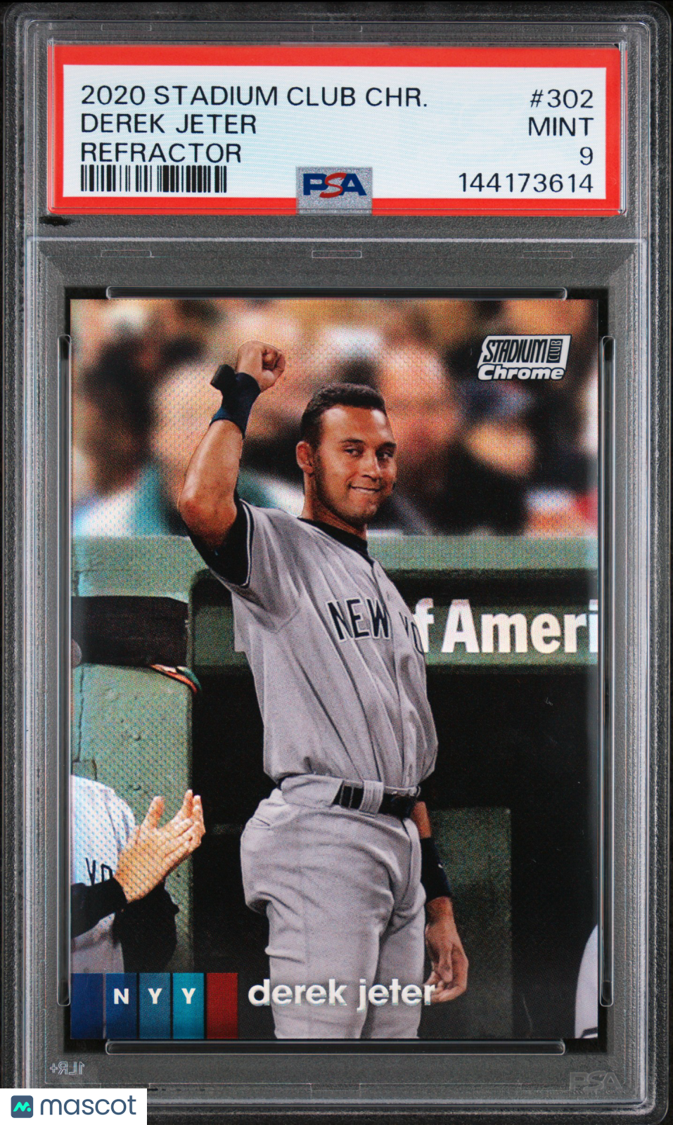 2020 Stadium Club Chrome Derek Jeter Refractor #302 PSA 9 - Graded Sports Cards