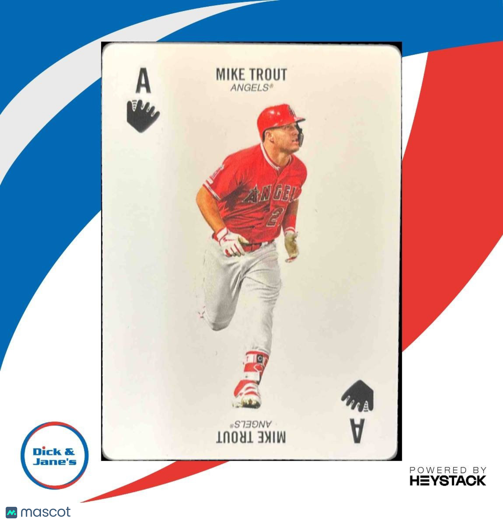 2020 Topps 52 Card Baseball Game Series 2 Mike Trout #A glove Los Angeles Angels - Sports Cards