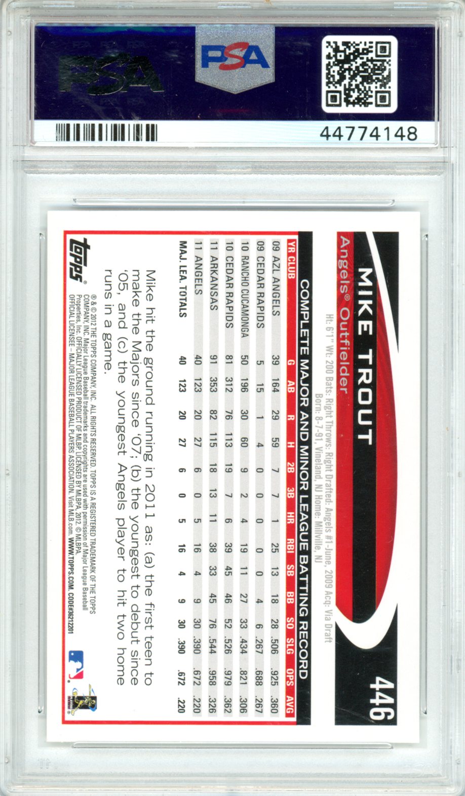 2020 Topps Chrome 1985 Topps Mike Trout #85TC1 PSA 9 - Graded Sports Cards