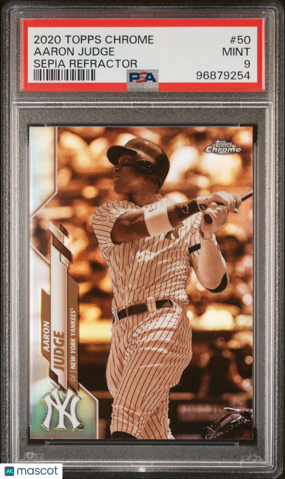 2020 Topps Chrome Aaron Judge Sepia Refractor #50 PSA 9 - Graded Sports Cards