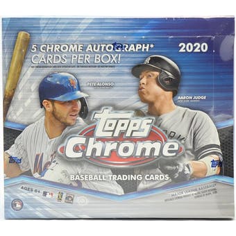 2020 Topps Chrome Baseball Hobby Jumbo Box - MLB Hobby Jumbo Box