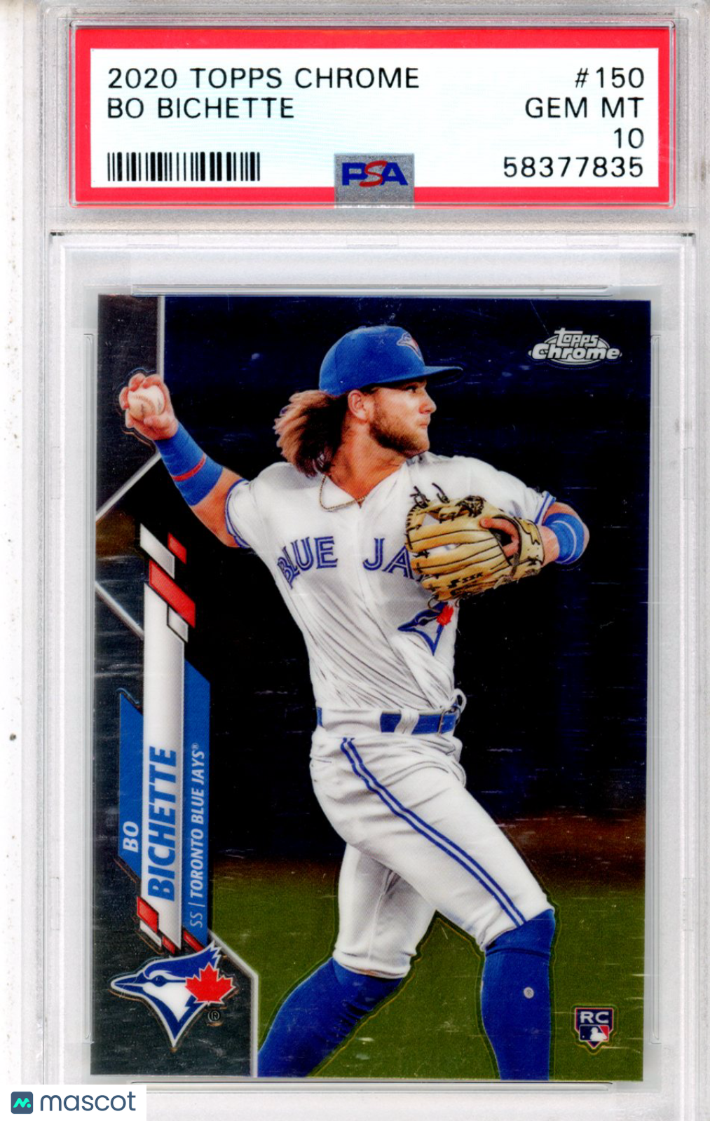 2020 Topps Chrome Bo Bichette Rookie #150 PSA 10 Toronto Blue Jays - Graded Sports Cards