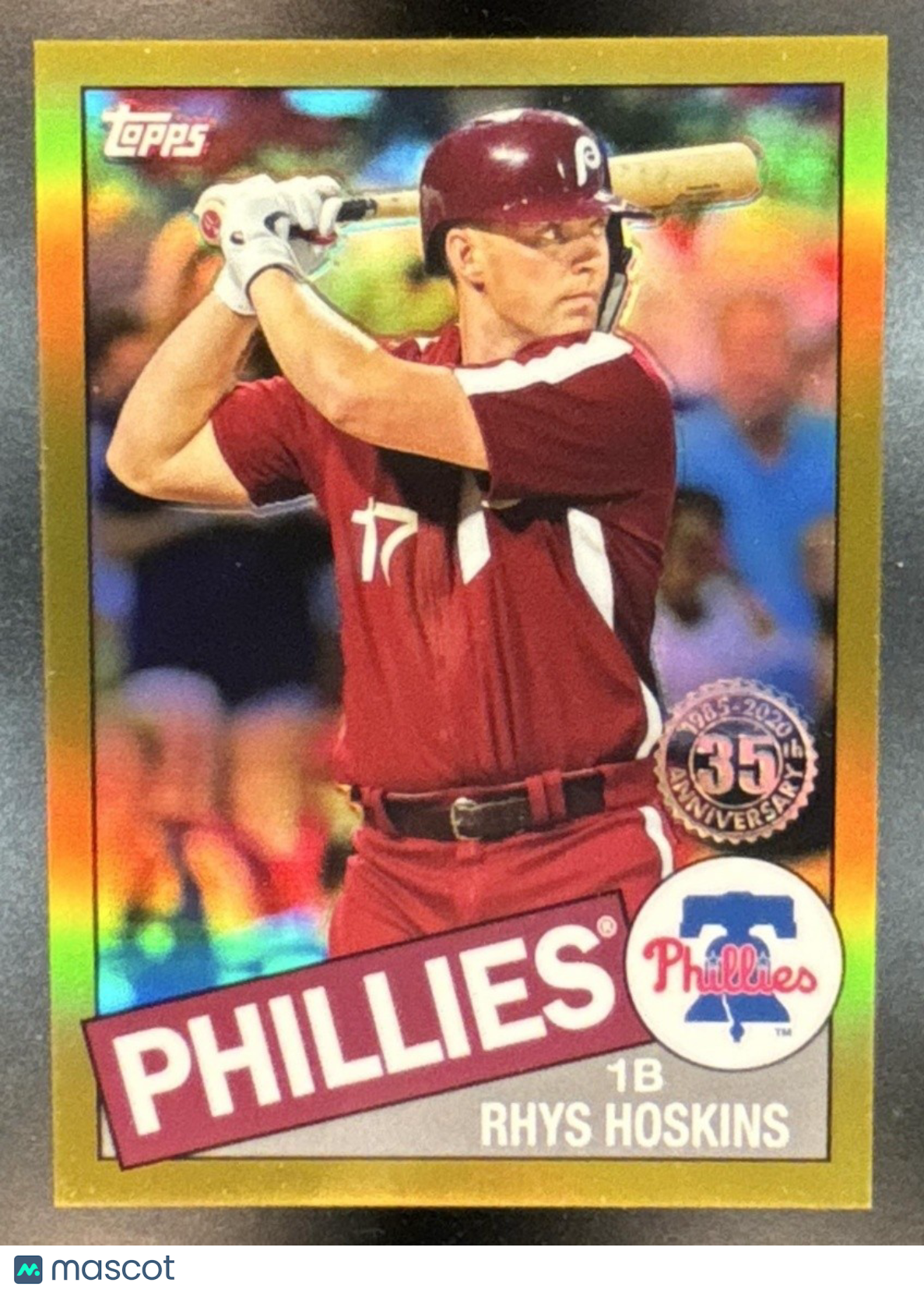 2020 Topps Chrome Rhys Hoskins 1985 Baseball Gold /50 #85TC-20 Phillies - Sports Cards