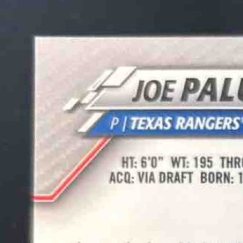 2020 Topps Chrome Update Joe Palumbo Auto #USA-JPA RC Texas Rangers - Sports Cards