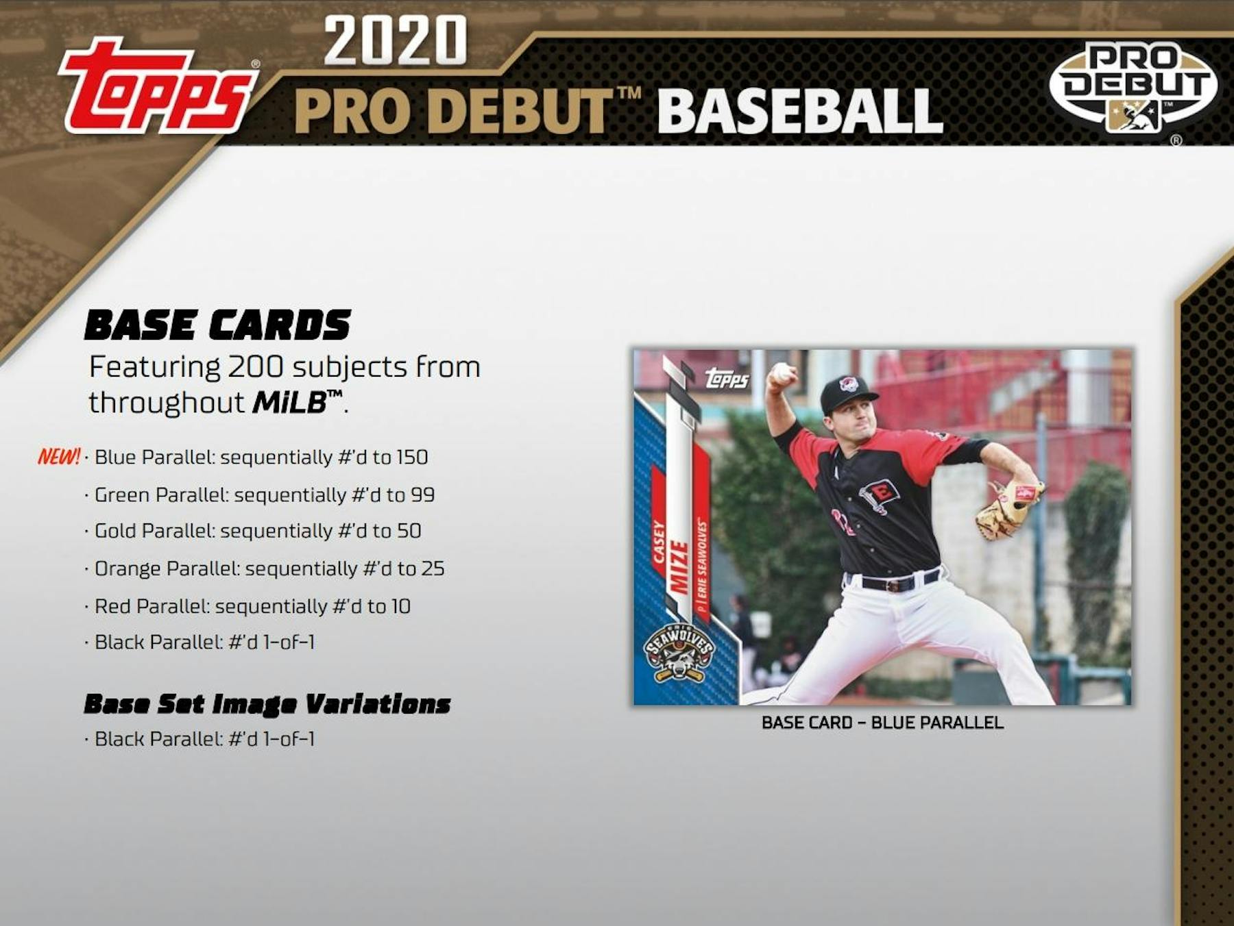 2020 Topps Pro Debut Baseball Hobby Box (4 Autos/Mems) MLB Hobby Box