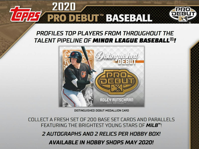 JUMBO 2020 Topps Pro Debut Baseball Jumbo Box Box (3 Auto)