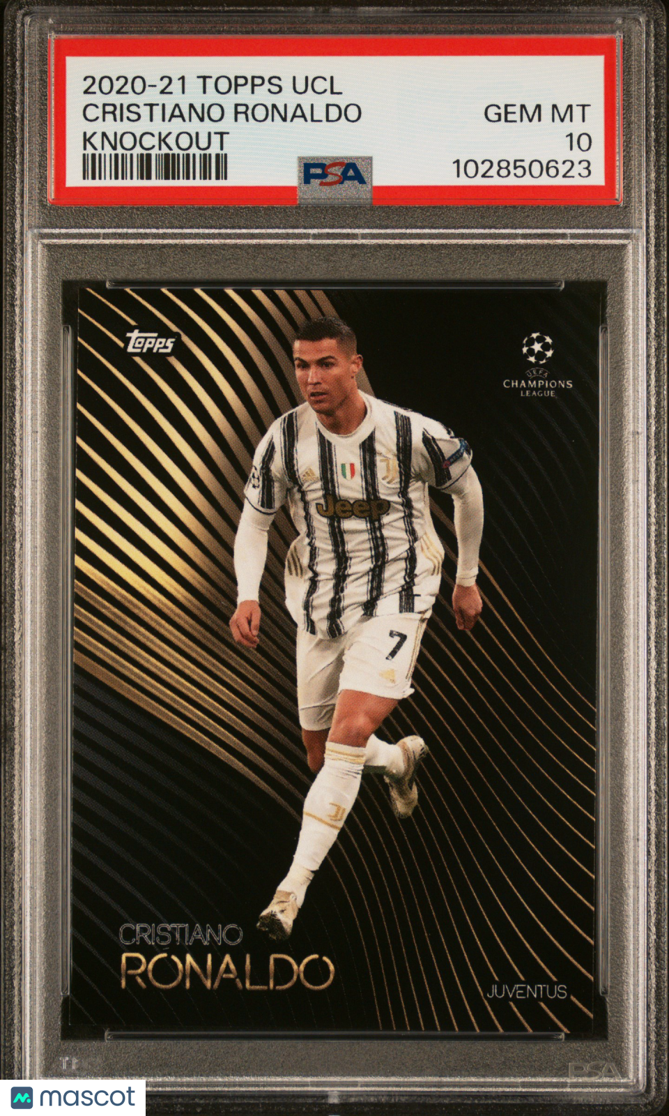 2020 Topps UEFA Champions League Knockout Cristiano Ronaldo UCL PSA 10 GEM MINT - Graded Sports Cards